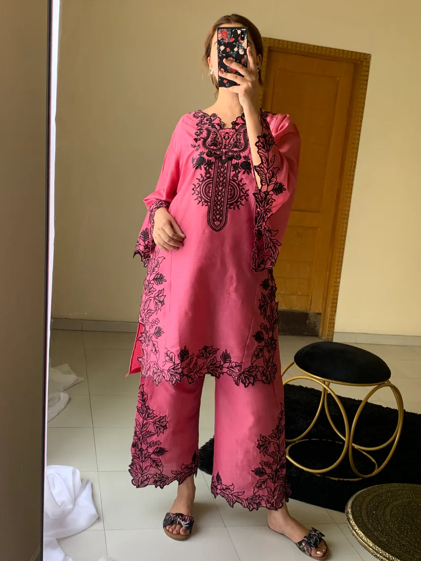 Cyan Embroidered 2pc