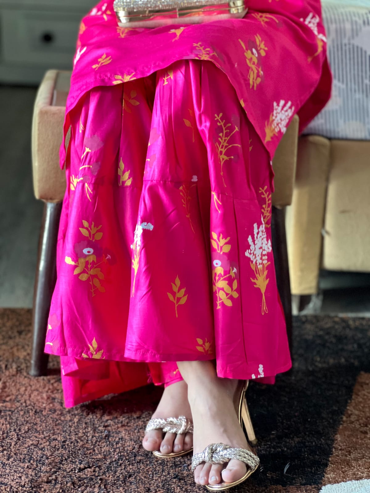 Powder Pink Embroidery-Printed 2pcs