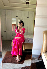 Powder Pink Embroidery-Printed 2pcs