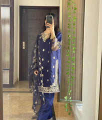 MIRROR WORK ORGANZA 3PC