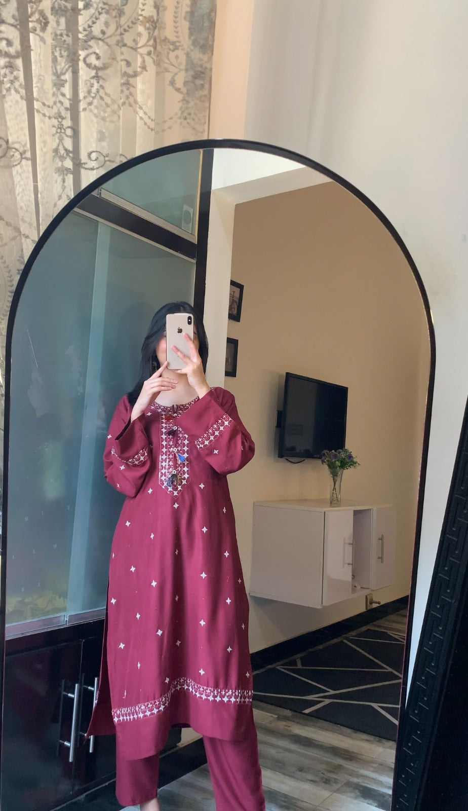 Embroidred Kurta Capri 2pc